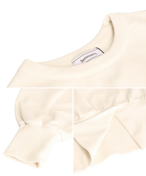 Settimissimo（セッティミッシモ）の「裏毛 バックオープン デザイン プルオーバー（スウェット・レディース・ブラック/アイボリー・FREE）」の14枚目の写真