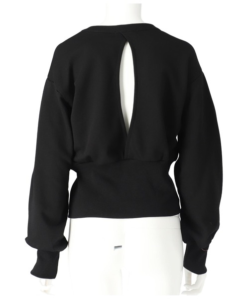 Settimissimo（セッティミッシモ）の「裏毛 バックオープン デザイン プルオーバー（スウェット・レディース・ブラック/アイボリー・FREE）」の19枚目の写真