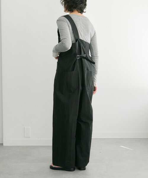 イアパピヨネ スミスタイル ワンショルダーラップサロペット ブラック セール】ワンショルダーラップサロペット【SUM1 STYLE(スミ
