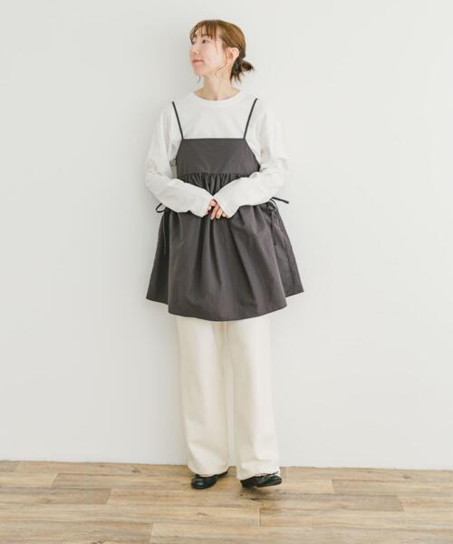 ITEMS URBANRESEARCH（アイテムズ アーバンリサーチ）の「ポケットギャザーキャミ（キャミソール・レディース・チャコールグレー/ベージュ・FREE）」の18枚目の写真