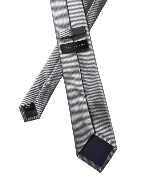 TETE HOMME（テットオム）の「バーティカルシルクネクタイ（ネクタイ・メンズ・ブルー系1/ブルー系2/パープル/ブルー系3/ブラック/グレー/ブラウン/ベージュ/ネイビー/シルバーグレー・FREE）」の12枚目の写真