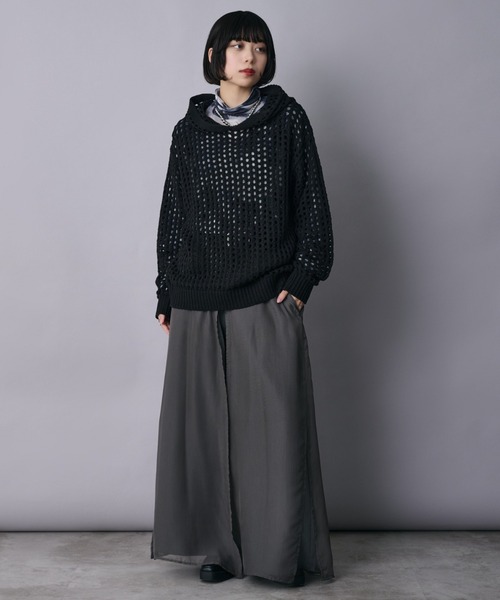 Ellno Loset（エルノロゼット）の「メッシュフーディ（パーカー・メンズ・ブラック/グレー/ブルー系その他・SMALL/MEDIUM/LARGE）」の8枚目の写真