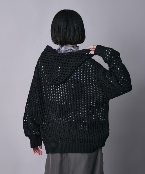 Ellno Loset（エルノロゼット）の「メッシュフーディ（パーカー・メンズ・ブラック/グレー/ブルー系その他・SMALL/MEDIUM/LARGE）」の6枚目の写真