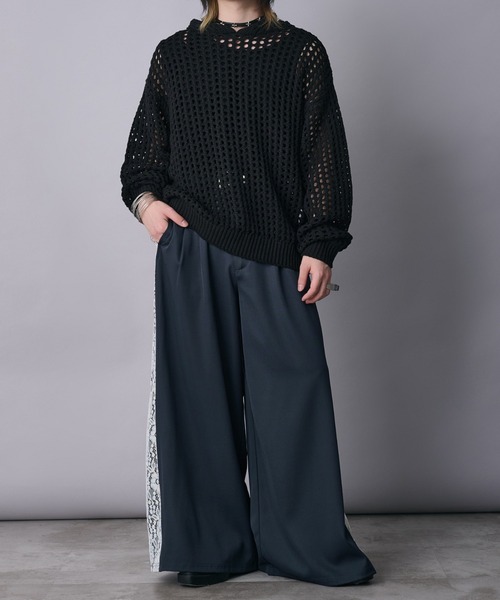 Ellno Loset（エルノロゼット）の「メッシュフーディ（パーカー・メンズ・ブラック/グレー/ブルー系その他・SMALL/MEDIUM/LARGE）」の15枚目の写真