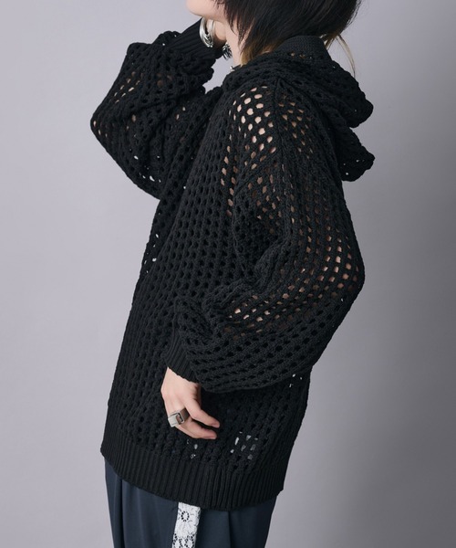 Ellno Loset（エルノロゼット）の「メッシュフーディ（パーカー・メンズ・ブラック/グレー/ブルー系その他・SMALL/MEDIUM/LARGE）」の13枚目の写真