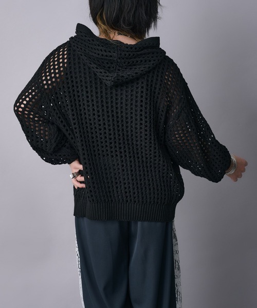 Ellno Loset（エルノロゼット）の「メッシュフーディ（パーカー・メンズ・ブラック/グレー/ブルー系その他・SMALL/MEDIUM/LARGE）」の14枚目の写真