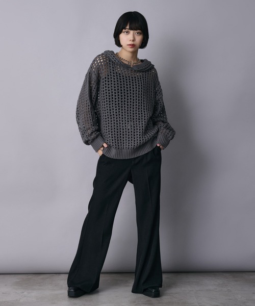 Ellno Loset（エルノロゼット）の「メッシュフーディ（パーカー・メンズ・ブラック/グレー/ブルー系その他・SMALL/MEDIUM/LARGE）」の22枚目の写真