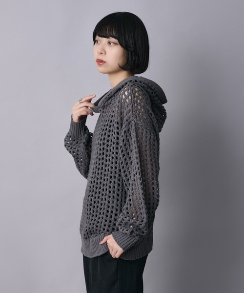 Ellno Loset（エルノロゼット）の「メッシュフーディ（パーカー・メンズ・ブラック/グレー/ブルー系その他・SMALL/MEDIUM/LARGE）」の20枚目の写真