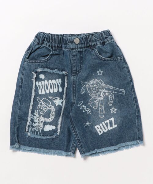 Disney（ディズニー）の「ディズニー トイ・ストーリー クラッシュデニムハーフパンツ 0393K（デニムパンツ・キッズ・ライトインディゴブルー・100cm/110cm/90cm/120cm/130cm/140cm）」の2枚目の写真