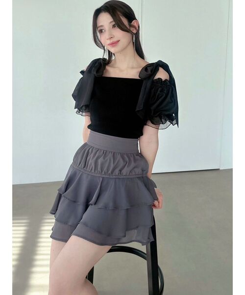 RESEXXY（リゼクシー）の「ボリュームリボンニットトップス（ニット/セーター・レディース・ブラック/ブルー/その他1・FREE）」の11枚目の写真