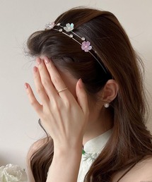 HoldonHoldon 花柄カチューシャ 4種から フラワーレースカチューシャ（カチューシャ）｜Three Four Time