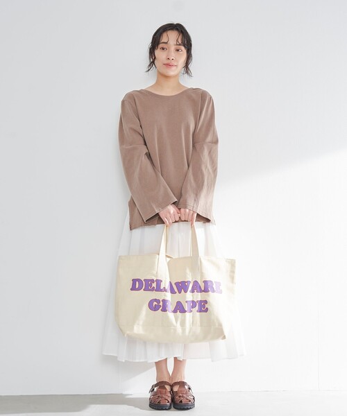 The Bagmati（ザバグマティ）の「Bagmati(バクマティ)キャンバス トートバッグ（トートバッグ・レディース・オリーブ/パープル/ケリーグリーン/オレンジ/ライトブルー・FREE）」の7枚目の写真