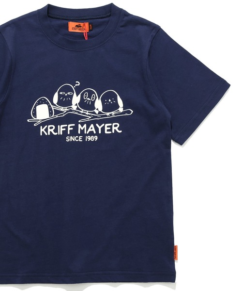KRIFF MAYER Kid's Collection(クリフメイヤーキッズコレクション)の「【綿100%】天竺プリントT(シマエナガ)(Tシャツ/カットソー・キッズ・ライトグリーン/ネイビー/オフホワイト/サックスブルー・170/160/150/140/130/120)」の3枚目の写真
