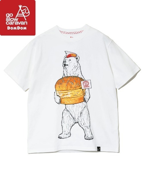 DOMDOM × gsc 手作り厚焼きたまごバーガークマTEE（Tシャツ/カットソー