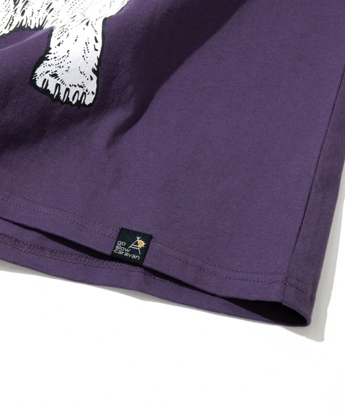go slow caravan(ゴースローキャラバン)の「DOMDOM × gsc 手作り厚焼きたまごバーガークマTEE(Tシャツ/カットソー・メンズ・ホワイト/バイオレット・LARGE/MEDIUM/X-LARGE)」の15枚目の写真
