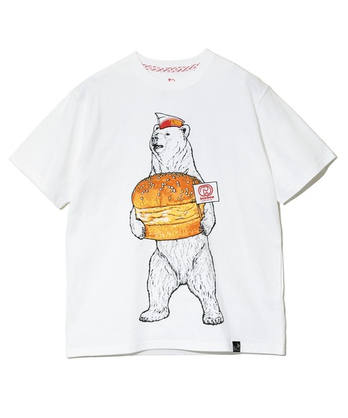 go slow caravan(ゴースローキャラバン)の「DOMDOM × gsc 手作り厚焼きたまごバーガークマTEE(Tシャツ/カットソー・メンズ・ホワイト/バイオレット・LARGE/MEDIUM/X-LARGE)」の12枚目の写真
