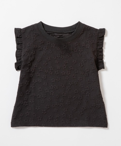 ever closet(エバークローゼット)の「花柄 ジャガード ノースリーブ カットソー(Tシャツ/カットソー・キッズ・ホワイト/ブラック/ラベンダー/イエロー・90cm/100cm/110cm/120cm/130cm/140cm)」の20枚目の写真