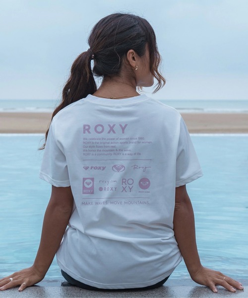 セール】HISTORICAL LOGO /ロキシーバックプリント半袖ラッシュガード