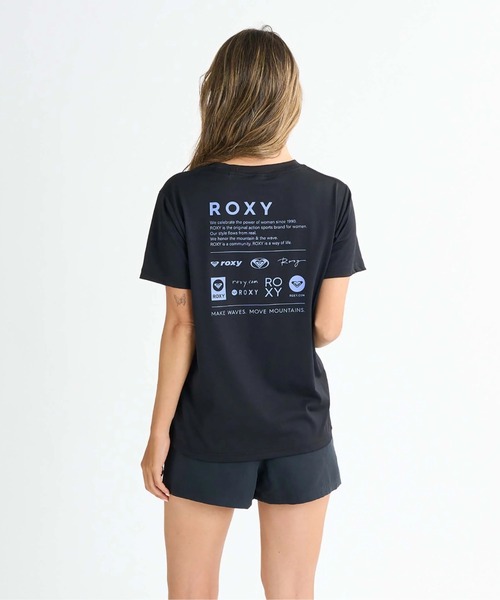 ROXY(ロキシー)の「HISTORICAL LOGO /ロキシーバックプリント半袖ラッシュガード(水着)(ラッシュガード・レディース・ホワイト/ブラック/ベージュ/グリーン・SMALL/MEDIUM/LARGE)」の3枚目の写真