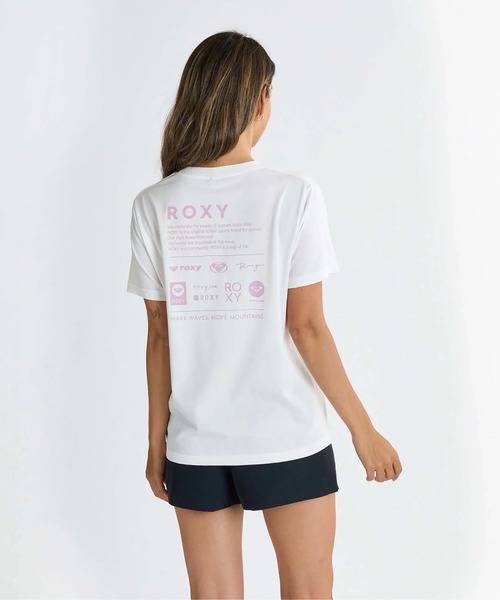 ROXY(ロキシー)の「HISTORICAL LOGO /ロキシーバックプリント半袖ラッシュガード(水着)(ラッシュガード・レディース・ホワイト/ブラック/ベージュ/グリーン・SMALL/MEDIUM/LARGE)」の6枚目の写真