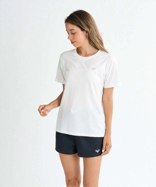 ROXY(ロキシー)の「HISTORICAL LOGO /ロキシーバックプリント半袖ラッシュガード(水着)(ラッシュガード・レディース・ホワイト/ブラック/ベージュ/グリーン・SMALL/MEDIUM/LARGE)」の7枚目の写真