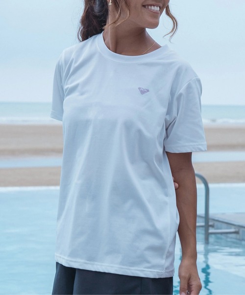 ROXY(ロキシー)の「HISTORICAL LOGO /ロキシーバックプリント半袖ラッシュガード(水着)(ラッシュガード・レディース・ホワイト/ブラック/ベージュ/グリーン・SMALL/MEDIUM/LARGE)」の11枚目の写真