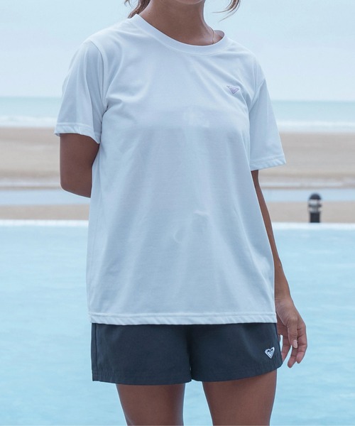 ROXY(ロキシー)の「HISTORICAL LOGO /ロキシーバックプリント半袖ラッシュガード(水着)(ラッシュガード・レディース・ホワイト/ブラック/ベージュ/グリーン・SMALL/MEDIUM/LARGE)」の13枚目の写真