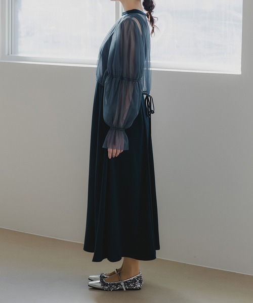 birei(ビレイ)の「マムルークスリーブブラウス&アシメキャミソールワンピース(ドレス・レディース・グリーン/ベージュ×ブラック・M)」の20枚目の写真