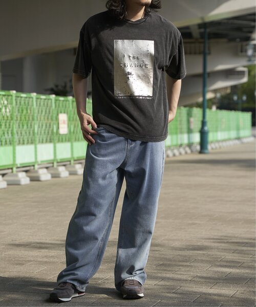VENCEEXCHANGE（ヴァンスエクスチェンジ）の「スノーウォッシュ加工箔プリントTシャツ（Tシャツ/カットソー・メンズ・ブラック/チャコール/ダークグレー・M/L）」の5枚目の写真