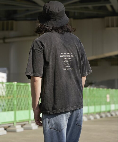 VENCEEXCHANGE（ヴァンスエクスチェンジ）の「スノーウォッシュ加工箔プリントTシャツ（Tシャツ/カットソー・メンズ・ブラック/チャコール/ダークグレー・M/L）」の11枚目の写真