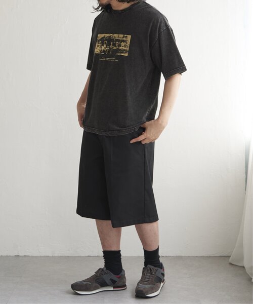 VENCEEXCHANGE（ヴァンスエクスチェンジ）の「スノーウォッシュ加工箔プリントTシャツ（Tシャツ/カットソー・メンズ・ブラック/チャコール/ダークグレー・M/L）」の13枚目の写真