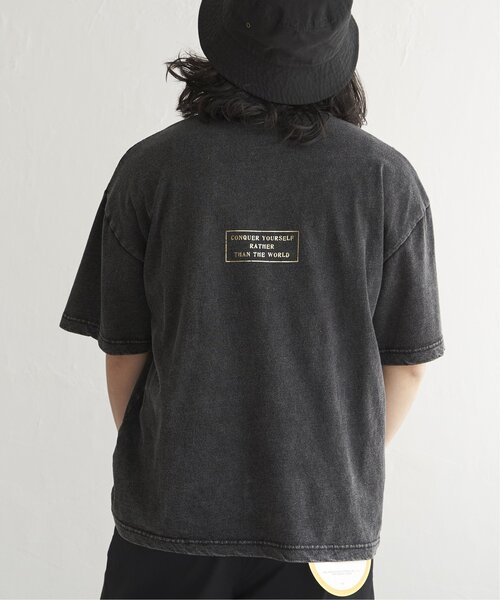 VENCEEXCHANGE（ヴァンスエクスチェンジ）の「スノーウォッシュ加工箔プリントTシャツ（Tシャツ/カットソー・メンズ・ブラック/チャコール/ダークグレー・M/L）」の18枚目の写真