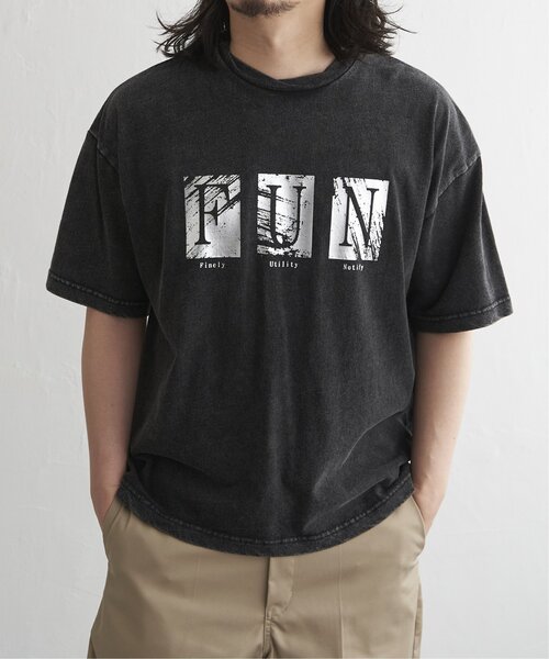 VENCEEXCHANGE（ヴァンスエクスチェンジ）の「スノーウォッシュ加工箔プリントTシャツ（Tシャツ/カットソー・メンズ・ブラック/チャコール/ダークグレー・M/L）」の21枚目の写真