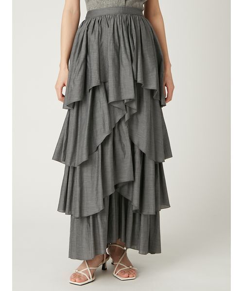 FRAY I.D(フレイアイディー)の「シアーティアードスカート(スカート・レディース・ブルー/グレー/ホワイト・1/0)」の12枚目の写真