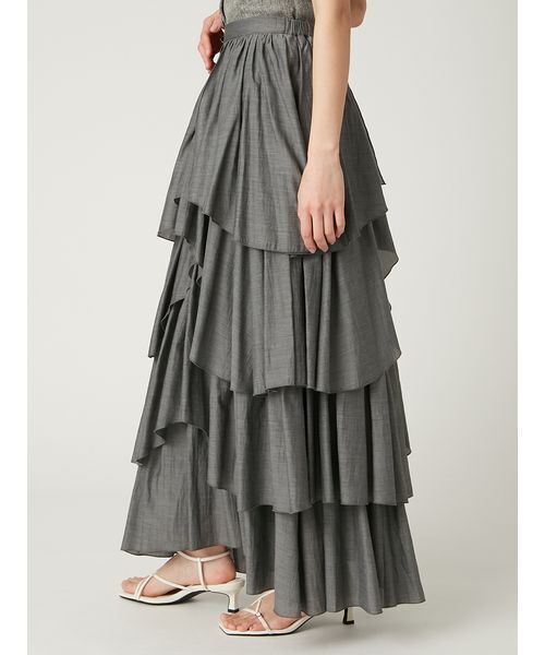 FRAY I.D(フレイアイディー)の「シアーティアードスカート(スカート・レディース・ブルー/グレー/ホワイト・1/0)」の14枚目の写真