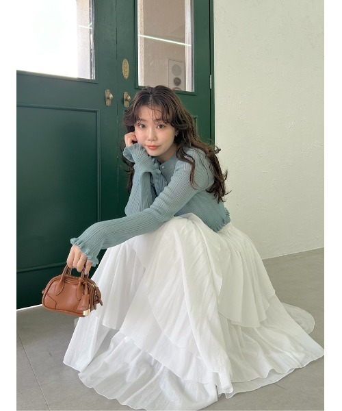 FRAY I.D カットジャガードハイウエストフレアスカート　極美品　2.8万 カットジャガードハイウエストスカート | FRAY I.D | ショップ