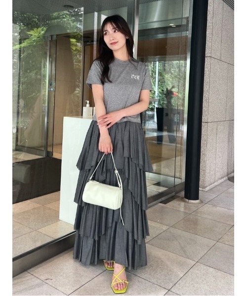 FRAY I.D(フレイアイディー)の「シアーティアードスカート(スカート・レディース・ブルー/グレー/ホワイト・1/0)」の21枚目の写真