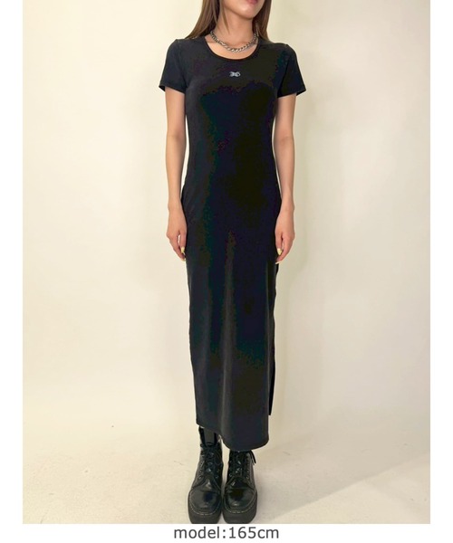 EGOIST（エゴイスト）の「加工タイトロングワンピース（ワンピース・レディース・ブラック/ブラウン・FREE）」の9枚目の写真