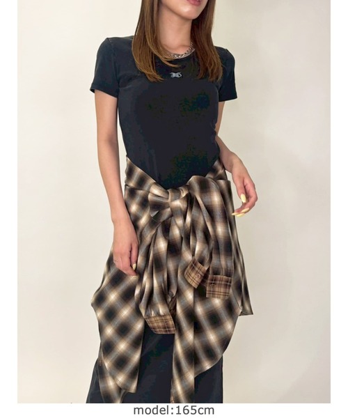 EGOIST（エゴイスト）の「加工タイトロングワンピース（ワンピース・レディース・ブラック/ブラウン・FREE）」の19枚目の写真