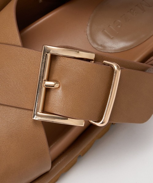 Mazell（マゼル）の「Mazell / クロスベルトサンダル（サンダル・レディース・ブラック/キャメル・L/M/S/LL）」の11枚目の写真