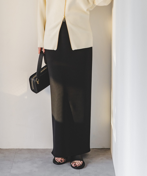 追加》【洗える】コンフォートジャージーライクタイトスカート 3