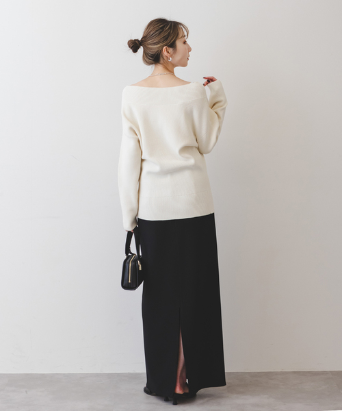 追加》【洗える】コンフォートジャージーライクタイトスカート 3