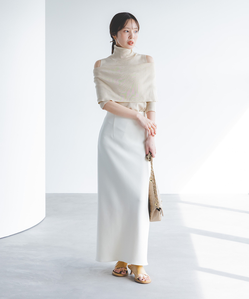 追加》【洗える】コンフォートジャージーライクタイトスカート 3