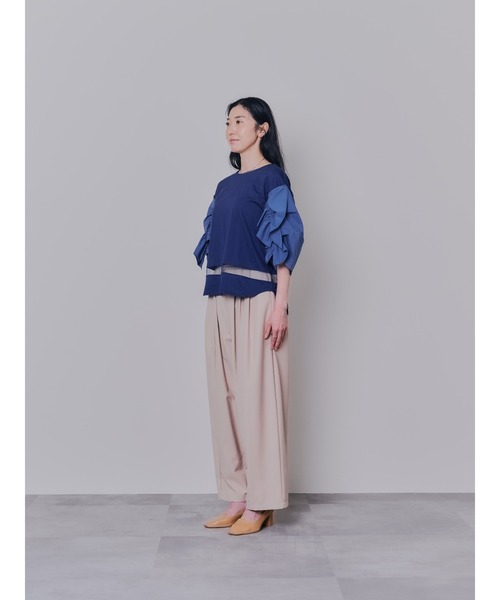 DOLLUPOOPS(ドールアップウップス)の「マーベストライクタックボリュームパンツ(スラックス・レディース・ブラック/ベージュ・38)」の21枚目の写真