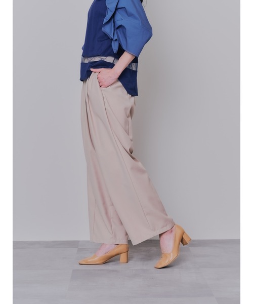 DOLLUPOOPS(ドールアップウップス)の「マーベストライクタックボリュームパンツ(スラックス・レディース・ブラック/ベージュ・38)」の11枚目の写真