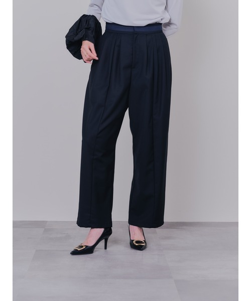 DOLLUPOOPS(ドールアップウップス)の「マーベストライクタックボリュームパンツ(スラックス・レディース・ブラック/ベージュ・38)」の3枚目の写真