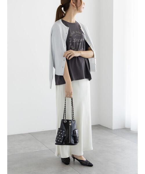 Te chichi（テチチ）の「レタードメタルボタンクルーカーディガン（カーディガン/ボレロ・レディース・ゴールド/グリーン/ブラック/シルバー/オレンジ・F）」の10枚目の写真