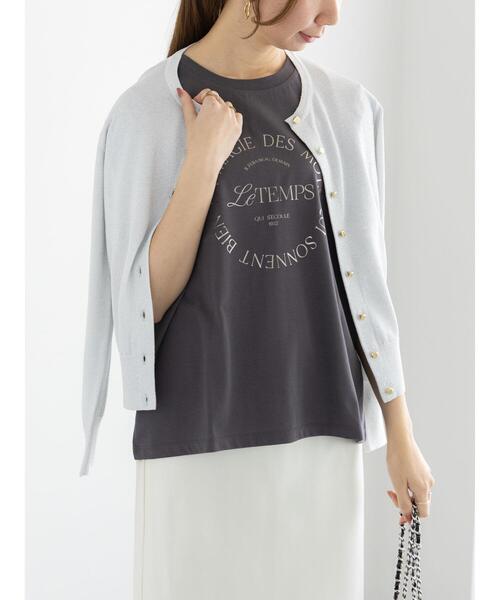 Te chichi（テチチ）の「レタードメタルボタンクルーカーディガン（カーディガン/ボレロ・レディース・ゴールド/グリーン/ブラック/シルバー/オレンジ・F）」の11枚目の写真