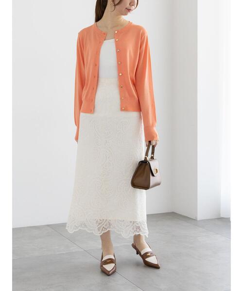 Te chichi（テチチ）の「レタードメタルボタンクルーカーディガン（カーディガン/ボレロ・レディース・ゴールド/グリーン/ブラック/シルバー/オレンジ・F）」の12枚目の写真