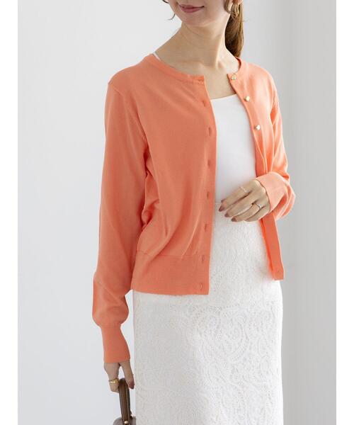 Te chichi（テチチ）の「レタードメタルボタンクルーカーディガン（カーディガン/ボレロ・レディース・ゴールド/グリーン/ブラック/シルバー/オレンジ・F）」の14枚目の写真